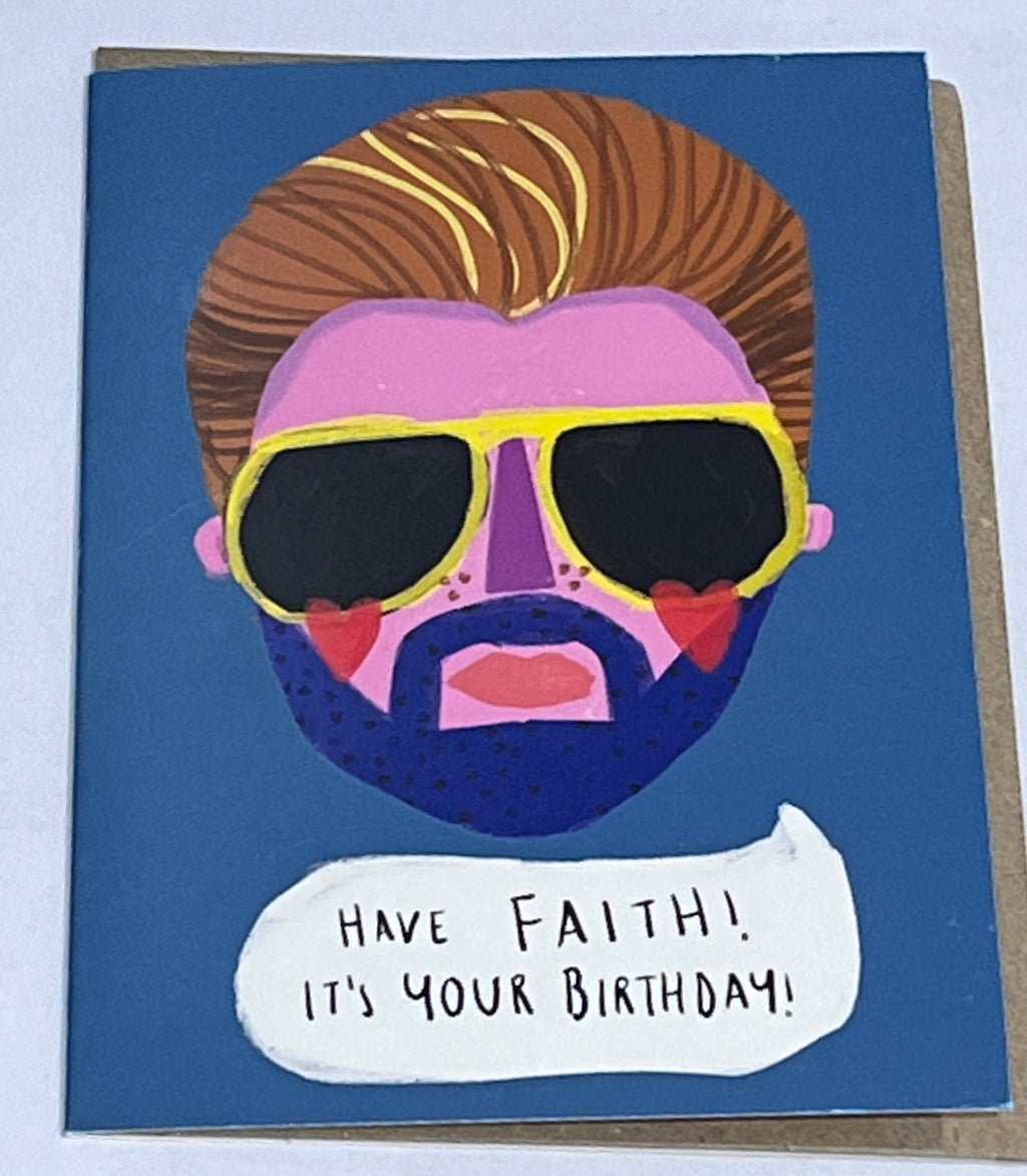 George Michael 'have faith' greetings birthday card