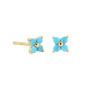 Gold Trip Crystal Flower Stud Earrings