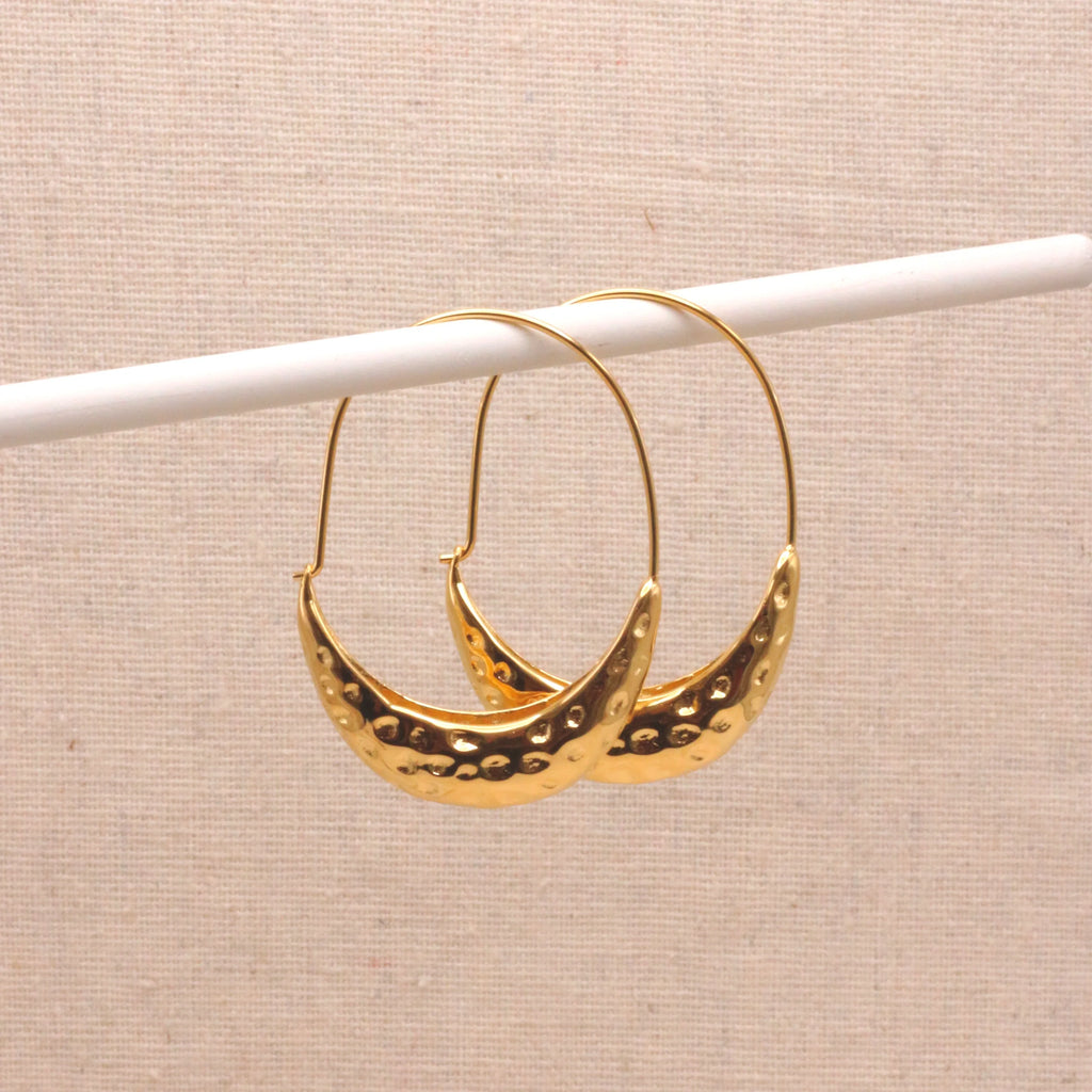 Little Nell Everyday Hammered Arc Earrings