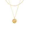 Orelia Goddess Coin Spinner 2-Row Necklace