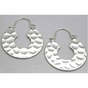 Isles & Stars Hammered Textured Round Earrings