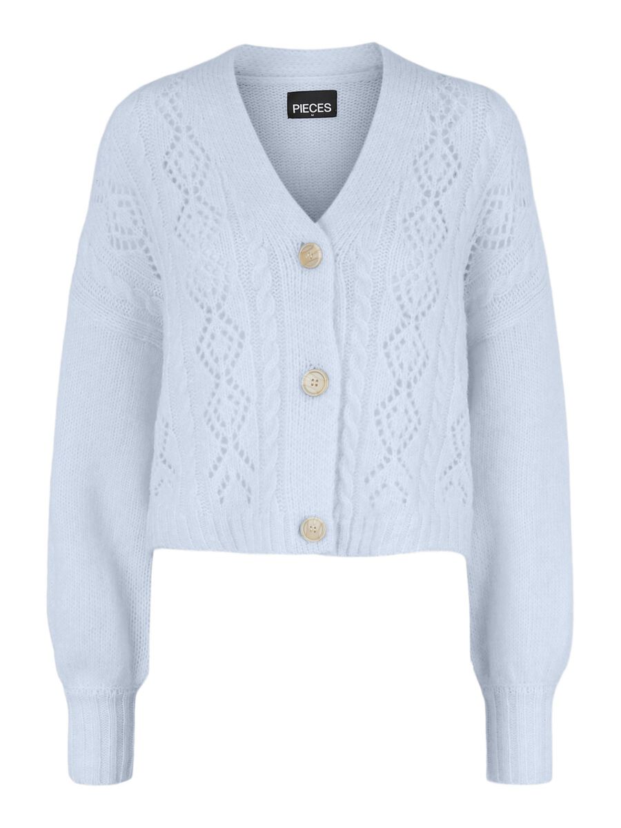 Pieces Heaven Blue Knitted Cardigan