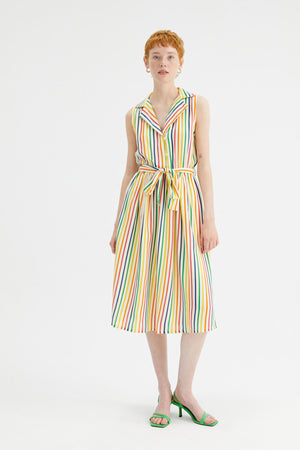 Compania Fantastica Stripe Midi Dress