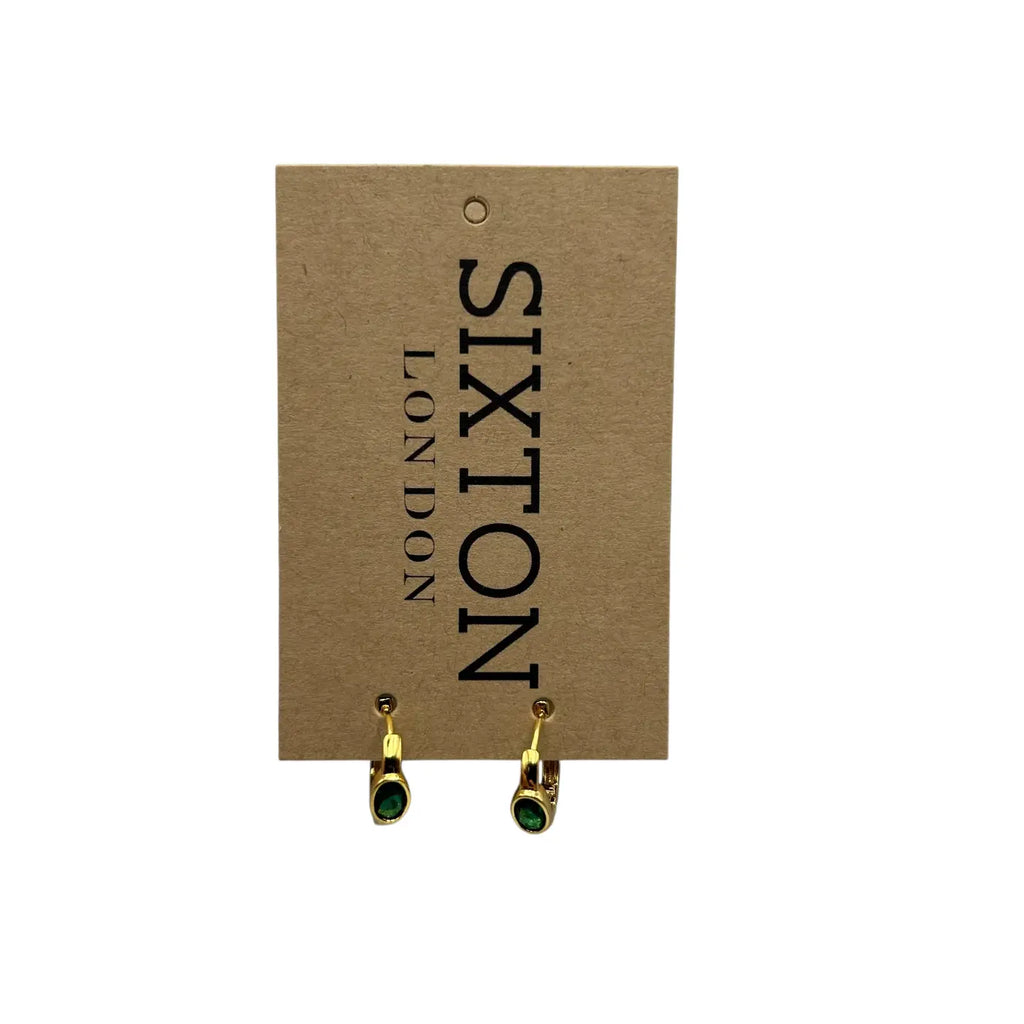 Sixton Green Huggie Style Hoops