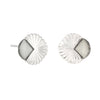 Vurchoo Peru Silver Eclipse Moonstone Studs