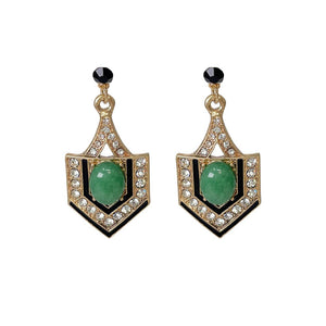 Lovett & Co Green Egyptian Style Earrings