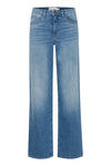 Ichi Raven Straight Leg Jean in Light Blue