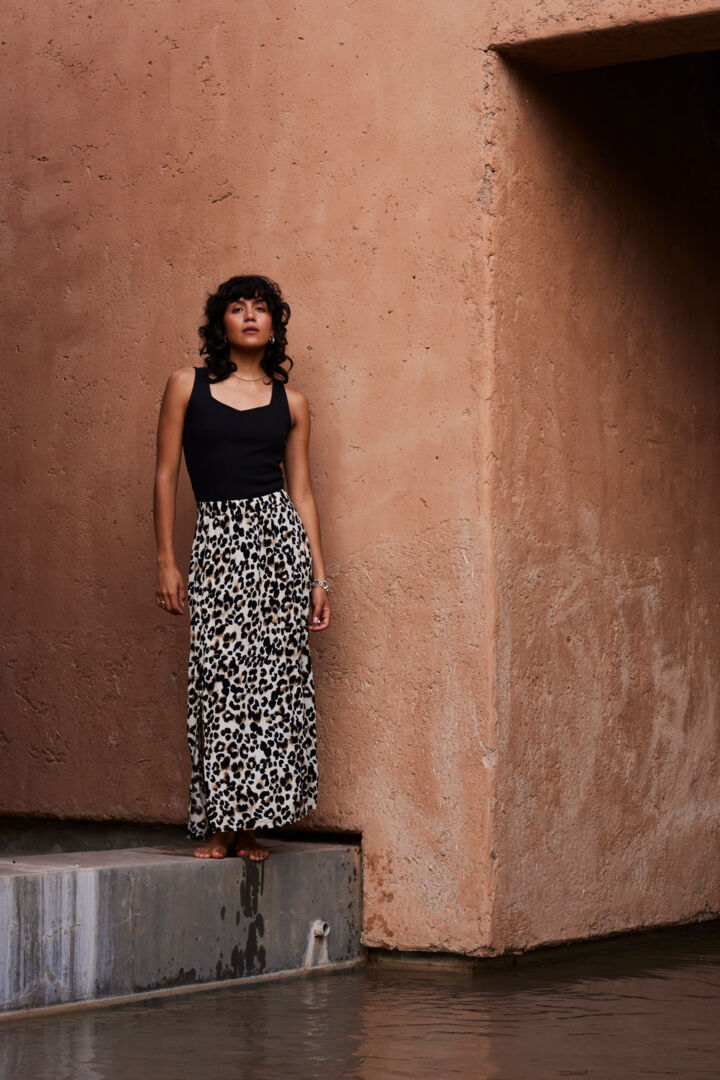 Marrakech Leopard Print Skirt
