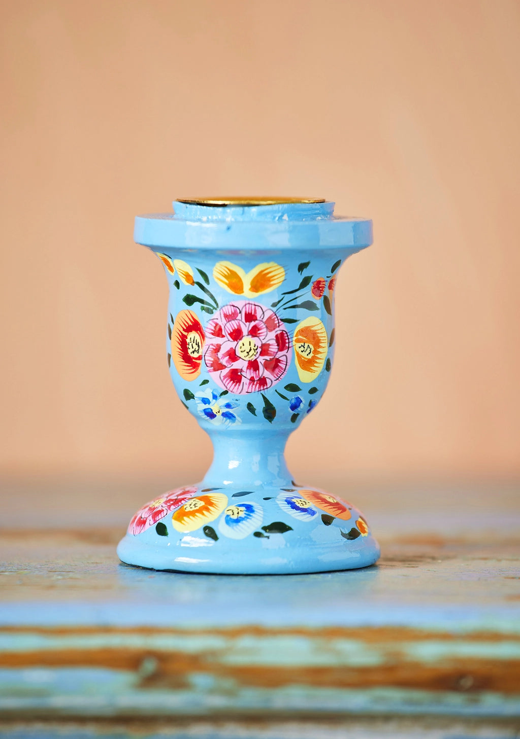 Hand Painted Kashmiri Candlestick