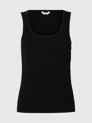 Selected Femme Anna U-Neck Ribbed Tank Top