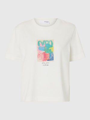 Selected Femme Essential Boxy Printed Tee