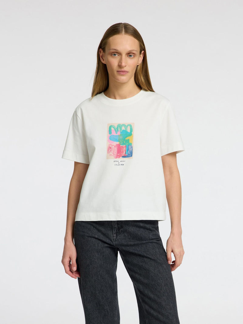 Selected Femme Essential Boxy Printed Tee