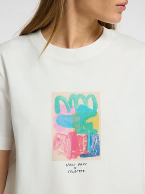 Selected Femme Essential Boxy Printed Tee