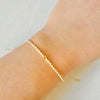 Adjustable Beaded Bracelet - White & Gold