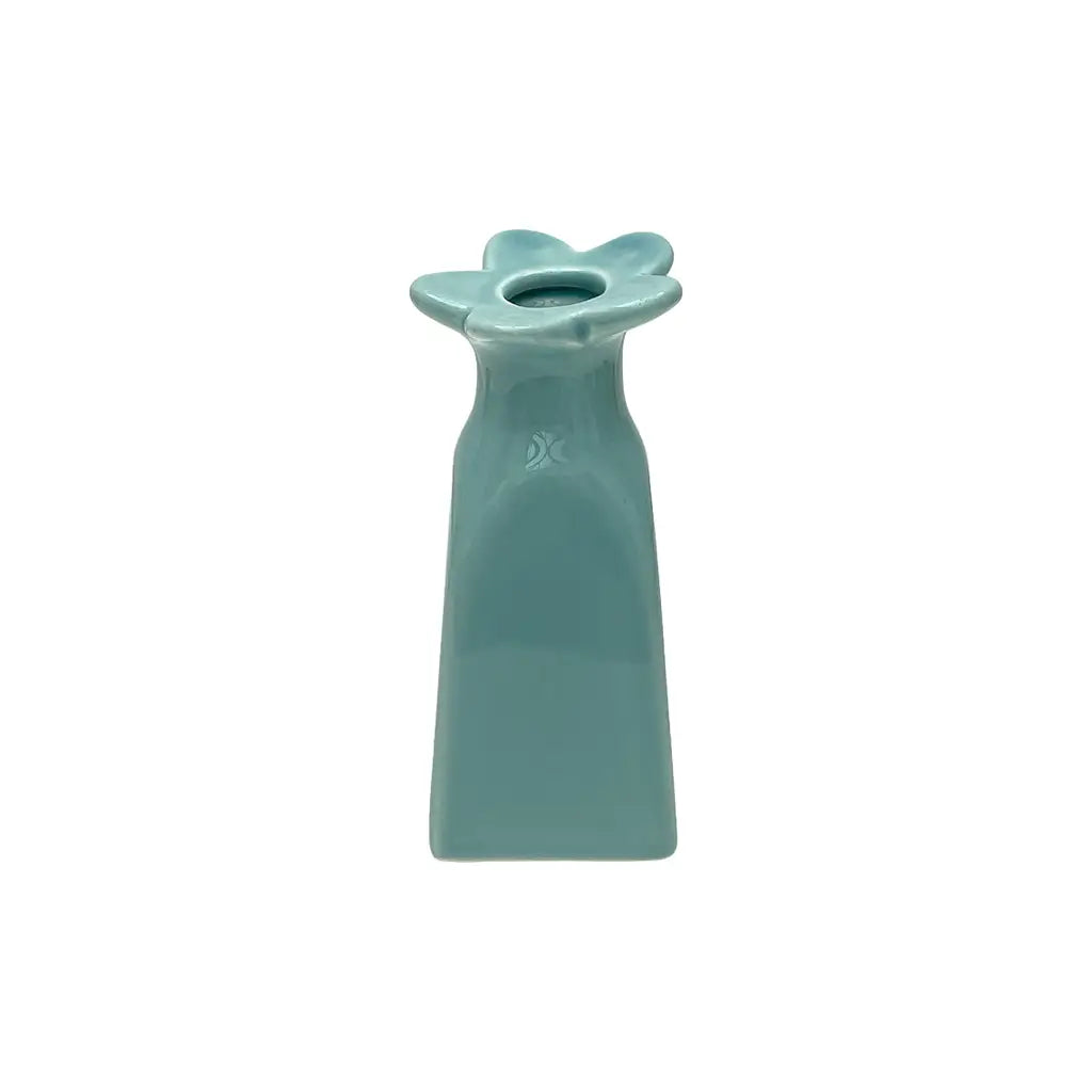 Deco Soliflor Flower Frosted Blue Vase