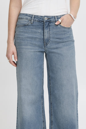 Ichi Twiggy Wide Leg Jean - Light Blue