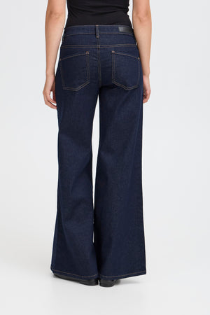 Ichi Twiggy Authentic Blue Wide Leg Jeans
