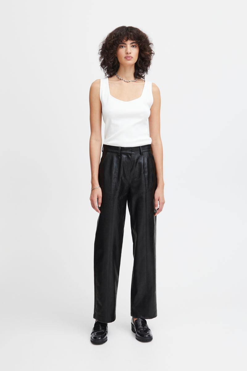 Ichi Leani Leather Trousers