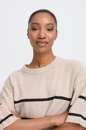 Ichi Dasila Short Sleeve Knit Pullover