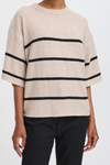 Ichi Dasila Short Sleeve Knit Pullover