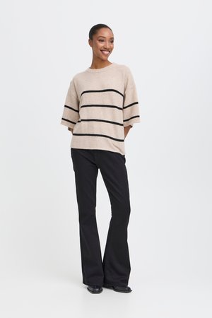 Ichi Dasila Short Sleeve Knit Pullover
