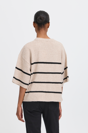 Ichi Dasila Short Sleeve Knit Pullover