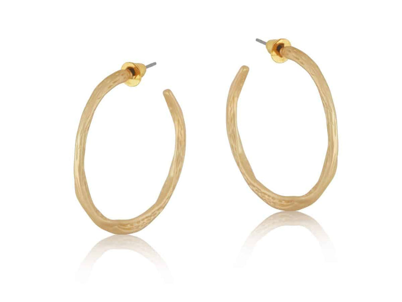 Big Metal Valentina Branch Shaped Large Hoop Earrings