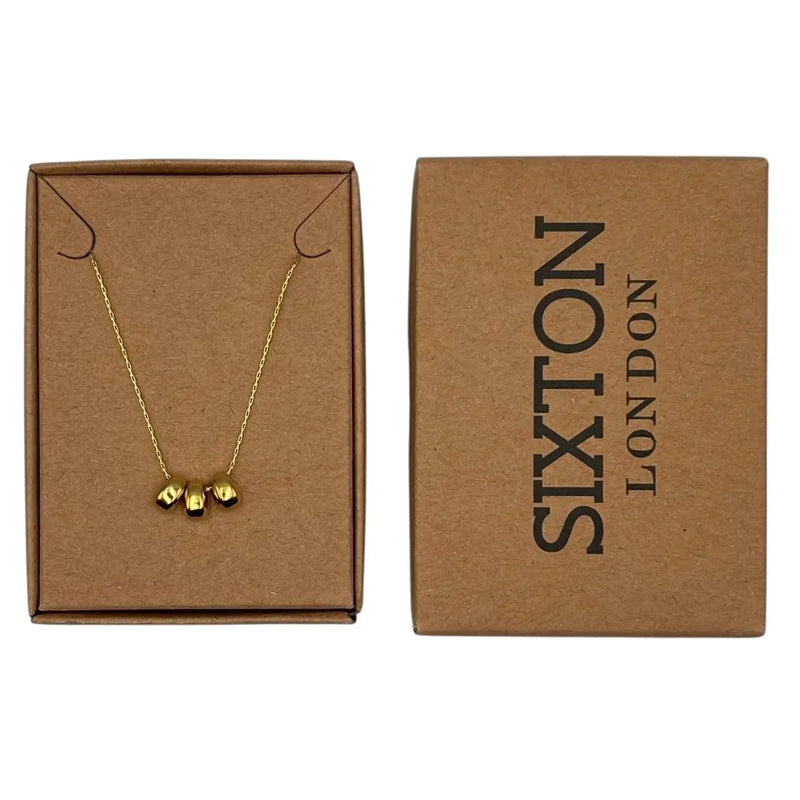 Sixton Triple Bead Necklace