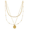 Orelia Multi Row Coin Necklace