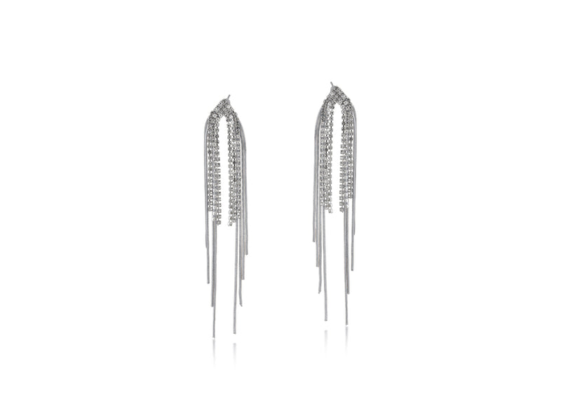 Big Metal Tamara Diamate Fringe Earrings