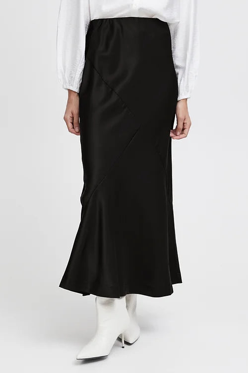 B. Young Dolora Satin Maxi Skirt