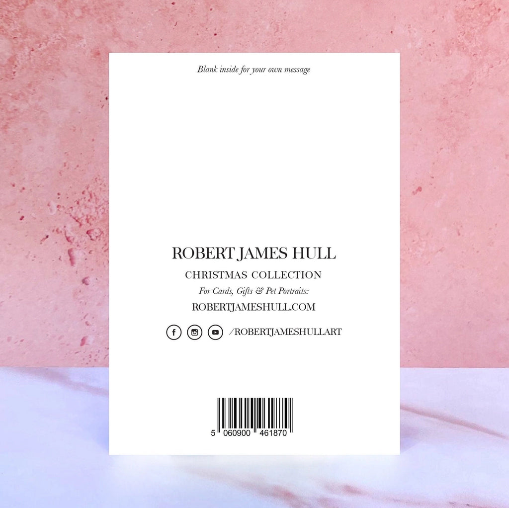 Ginger Cocker Spaniel Pompom Christmas Card