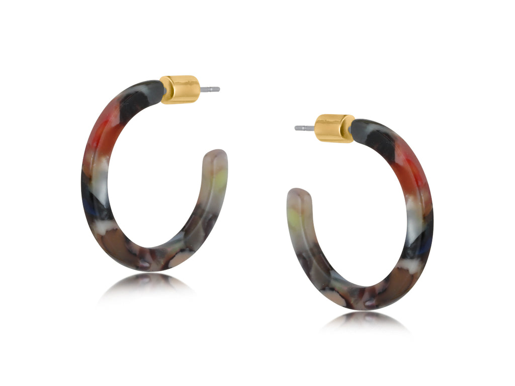 Big Metal Camille Resin Hoops