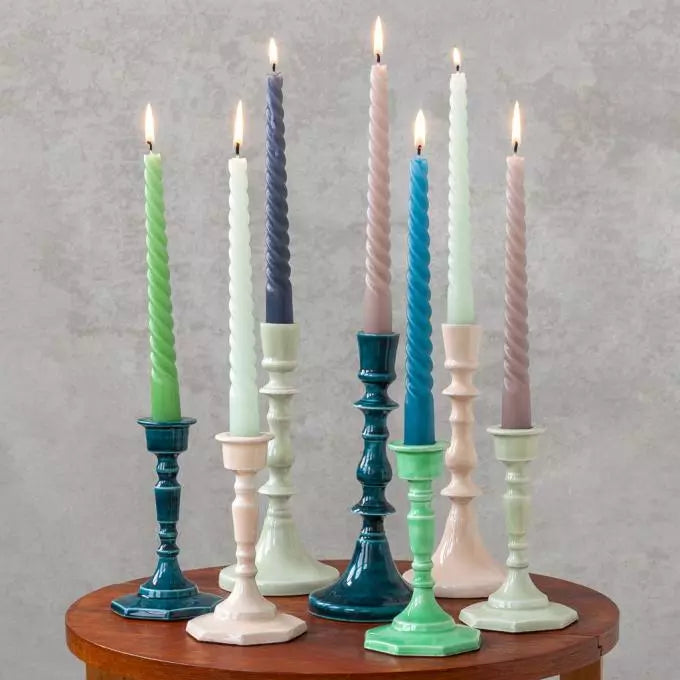 Large Enamel Candlestick Holder