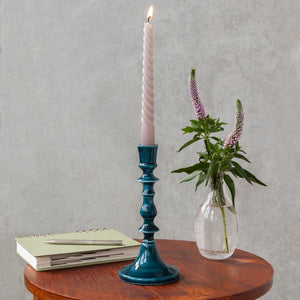 Large Enamel Candlestick Holder