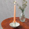 Enamel Cupped Flower Candle Holder