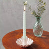 Enamel Cupped Flower Candle Holder