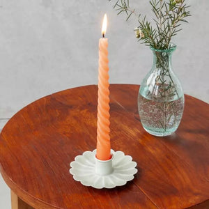 Enamel Flat Flower Candle Holder