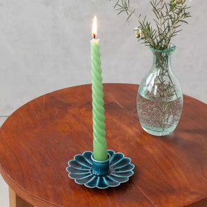 Enamel Flat Flower Candle Holder