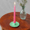 Enamel Flat Flower Candle Holder