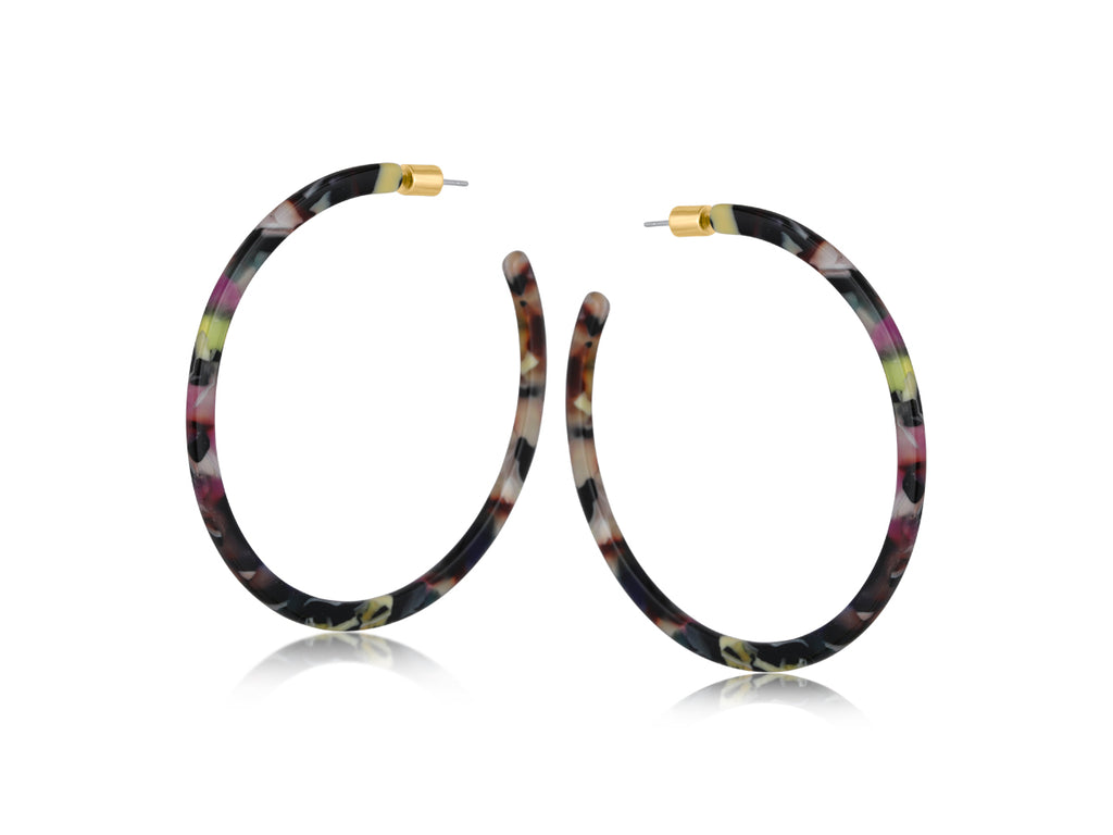Big Metal Camille Oversized Resin Earrings