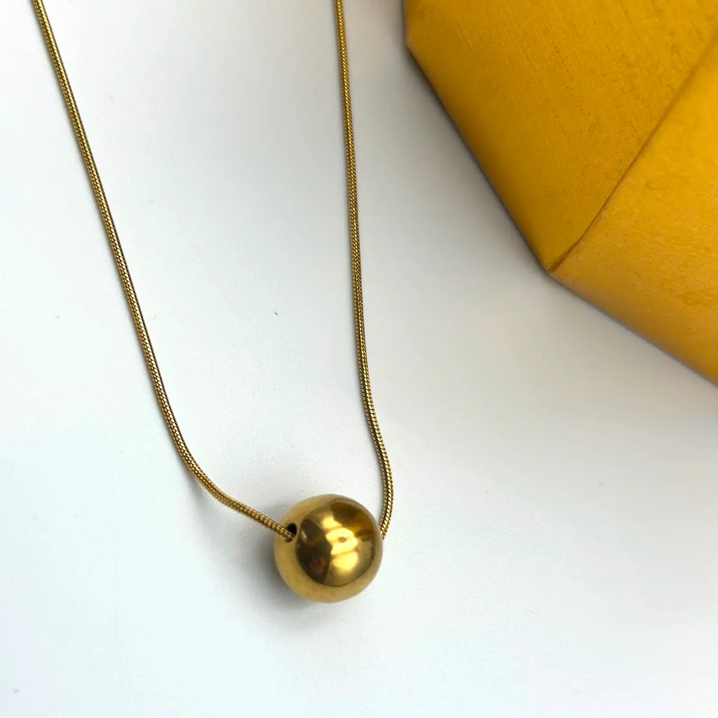 Sixton Gold Ball Necklace