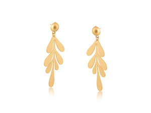 Big Metal Selena Leaf Statement Earrings