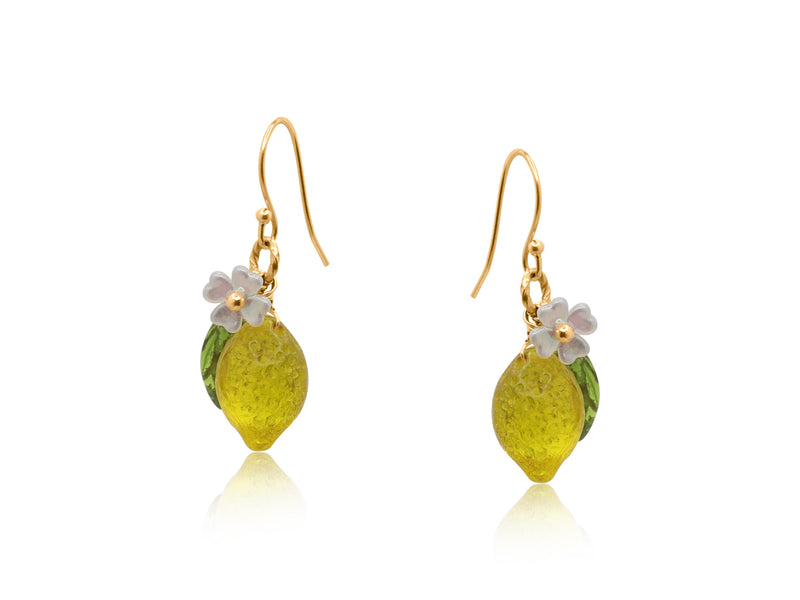 Big Metal London Lemon Earrings
