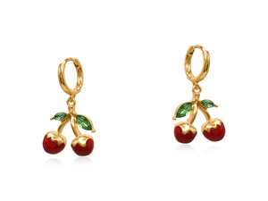 Big Metal London Cherry Earrings