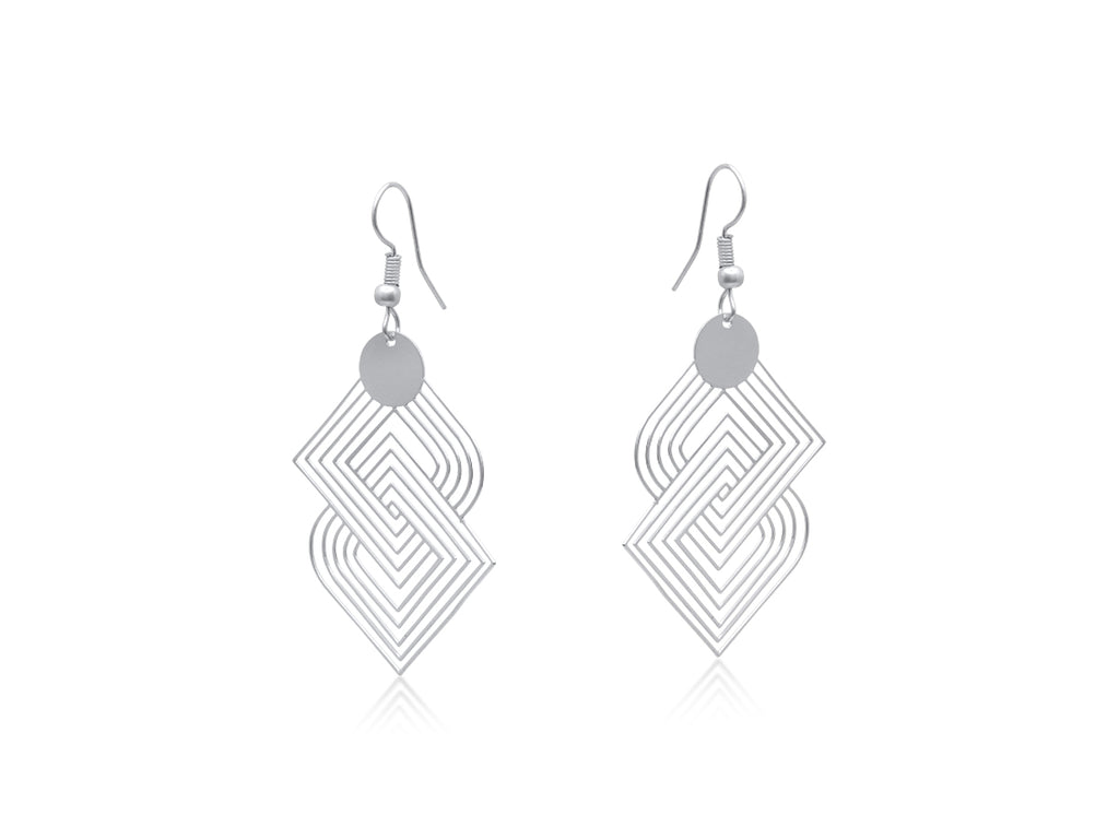 Big Metal London Siena Labyrinth Geometrical Dangle