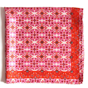 Mini Agadir Fuchsia Silk Scarf
