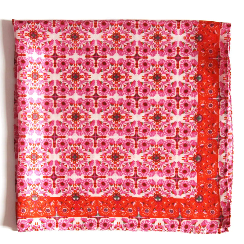 Mini Agadir Fuchsia Silk Scarf