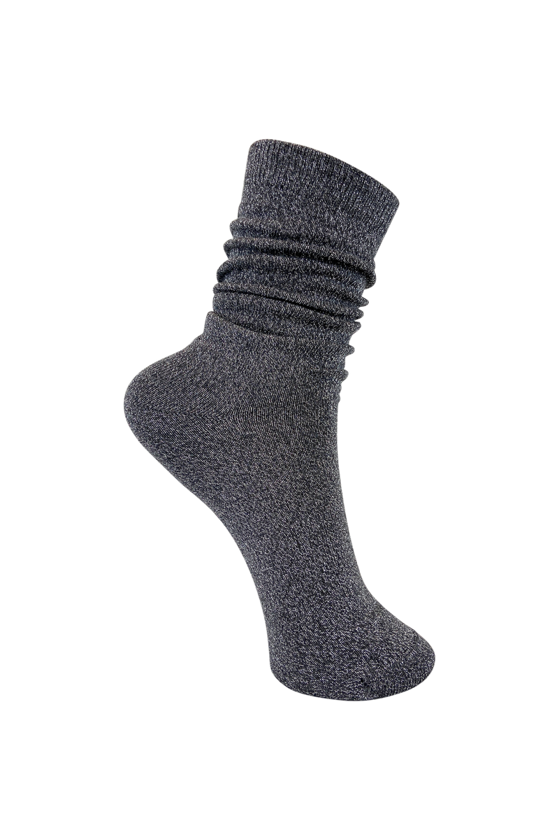 Black Colour Lurex Socks