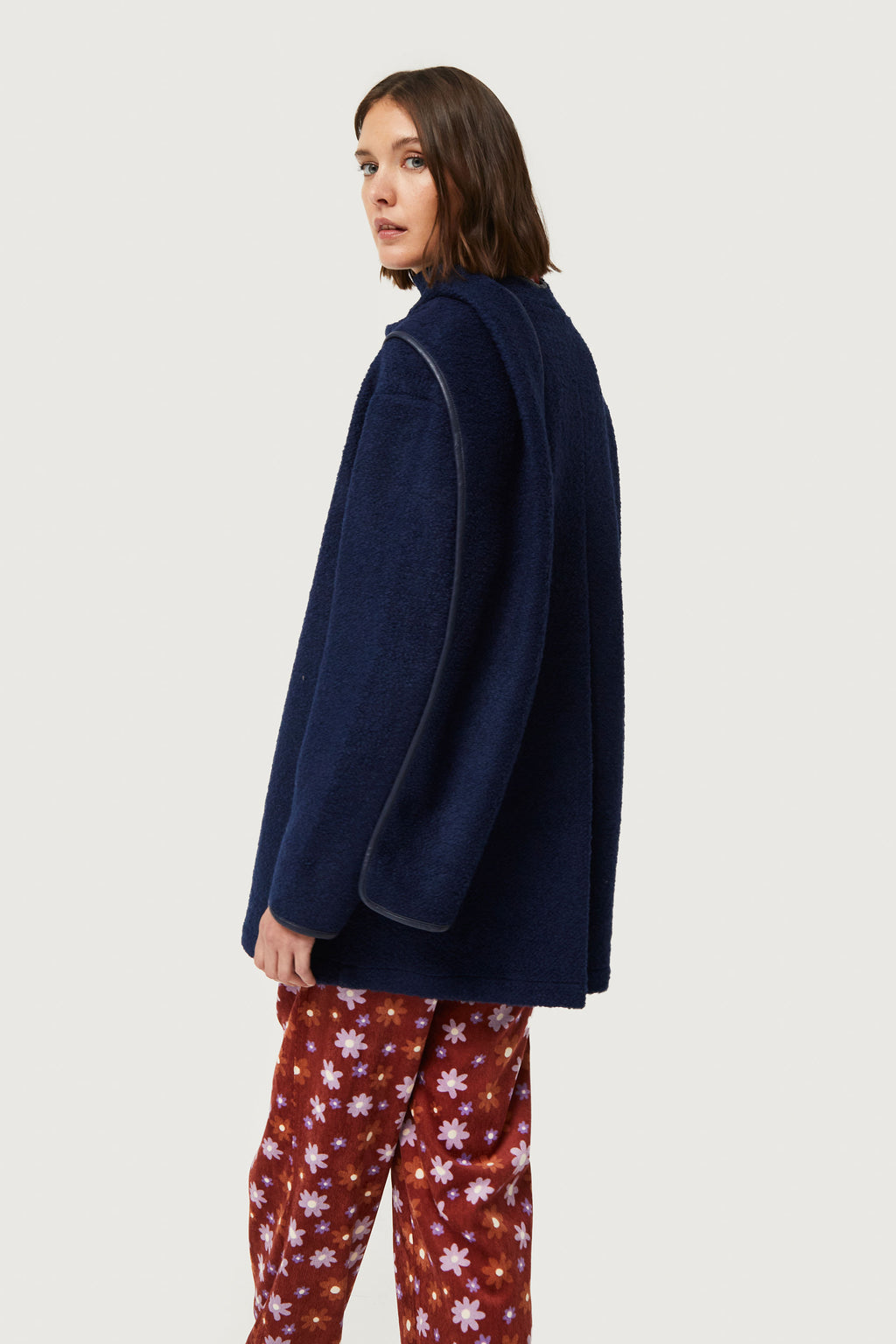 Compania Fantastica Blue Wrap Coat